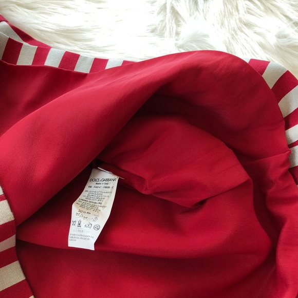 Dolce & Gabbana Red Striped Above Knees Skirt - Picture 5 of 7